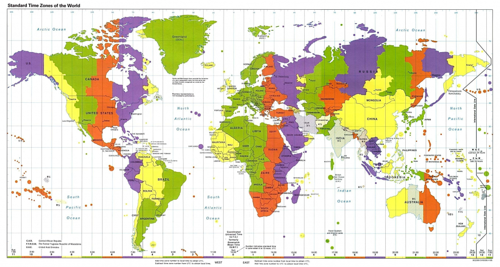 Time Zone World Map - World Wide Maps - World Time Zone Map Printable Free