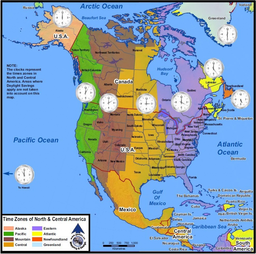 Time Zones Of North America | Mapsgeo Earth Mapping | Time Zone - Printable North America Time Zone Map