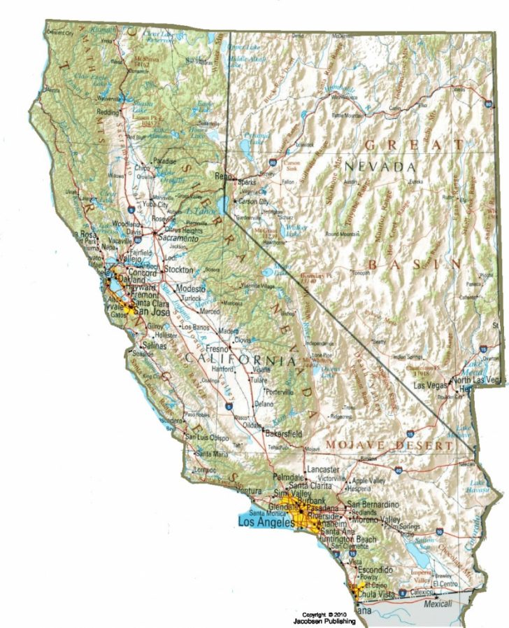 Topo Map Of California