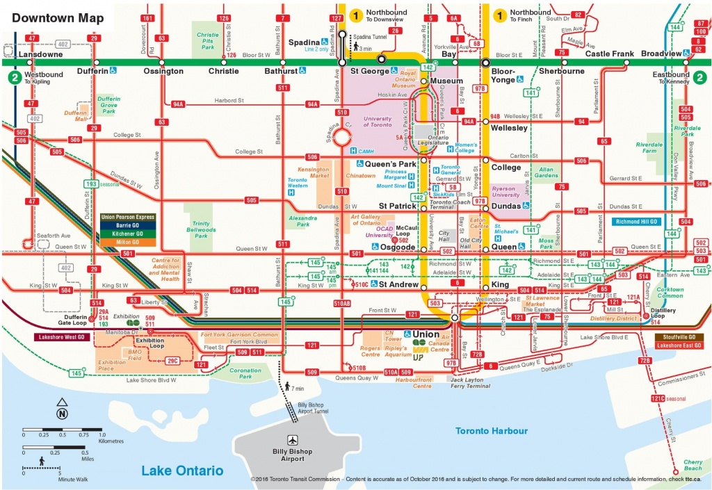 Toronto Maps | Canada | Maps Of Toronto - Printable Map Of Downtown Toronto