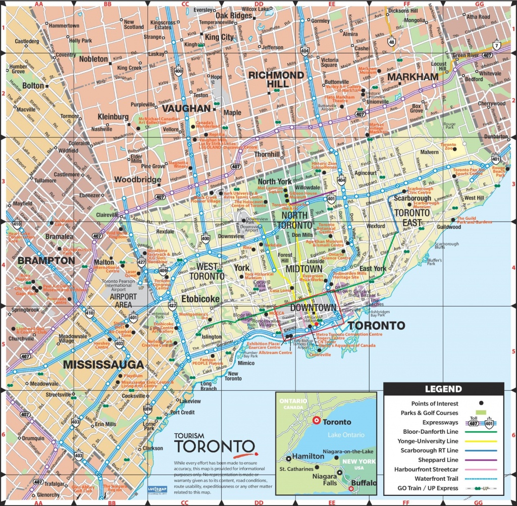 Toronto Road Map - Printable Map Of Toronto