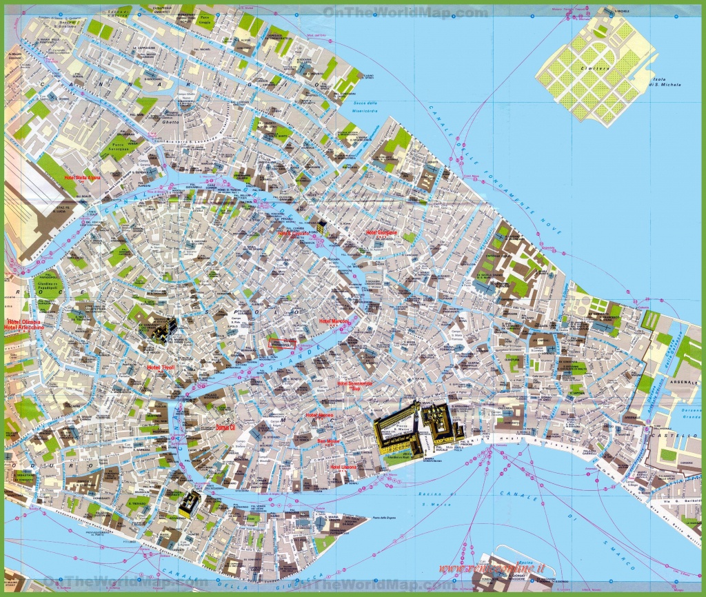 Tourist Map Of Venice City Centre - Venice Street Map Printable