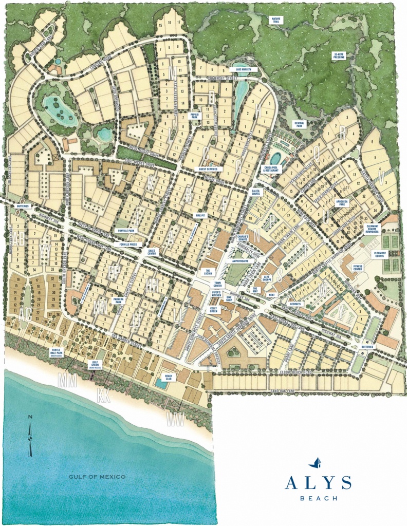Town Map | Alys Beach - Alys Beach Florida Map
