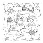 Treasure Island Map Kids Coloring Page Stock Photo, Picture And   Children&#039;s Treasure Map Printable