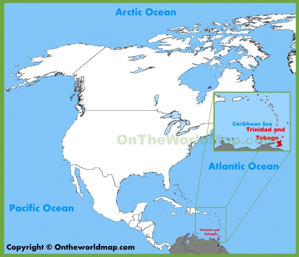 Trinidad And Tobago Location On The North America Map - Trinidad California Map