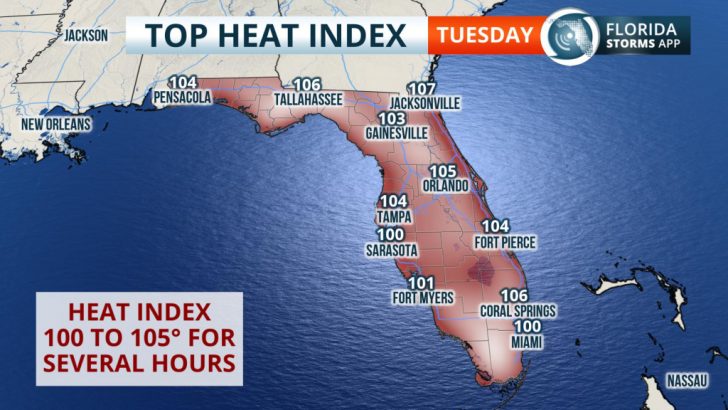 Florida Heat Index Map