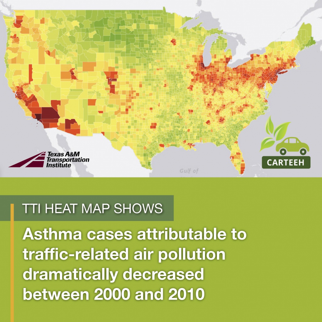 Tti Creates New Heat Map Showing Relationship Between Traffic - Texas Heat Map