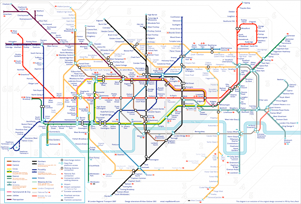 Tube Map | Alex4D Old Blog - Printable Underground Map