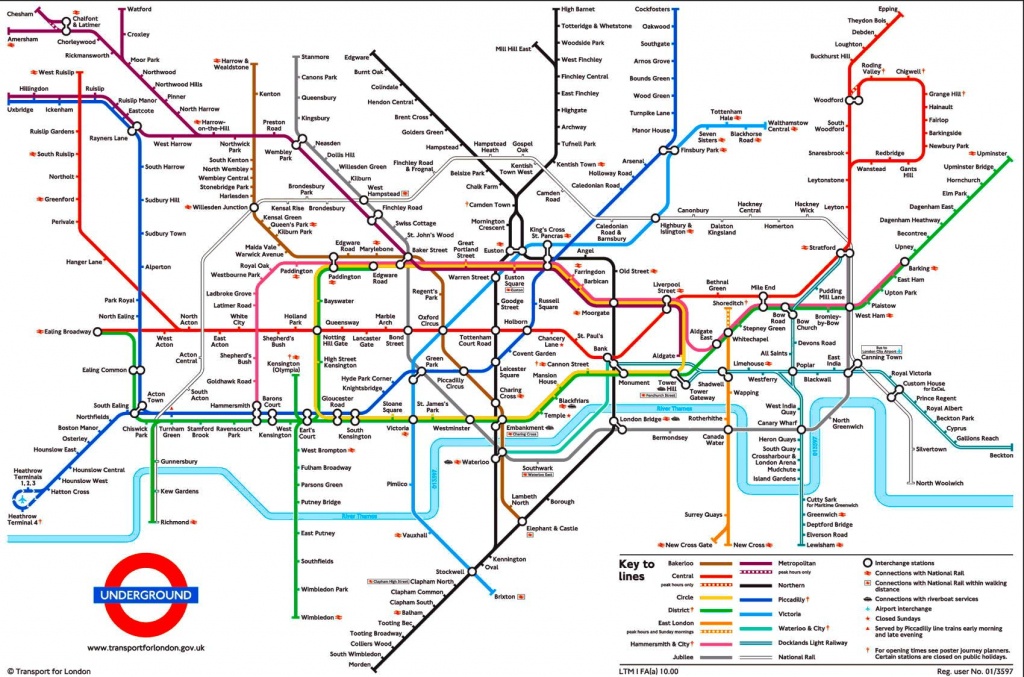 Tube Map, London Underground | L D N In 2019 | London Tube Map - Printable Underground Map