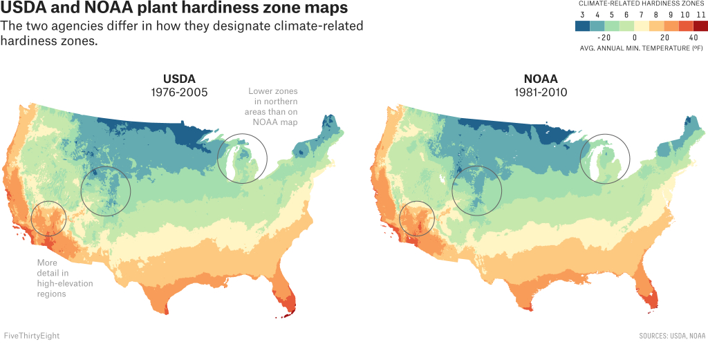 Two Government Agencies. Two Different Climate Maps. | Fivethirtyeight - California Heat Zone Map