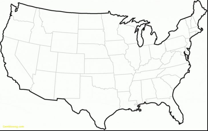 United States Map Outline Printable