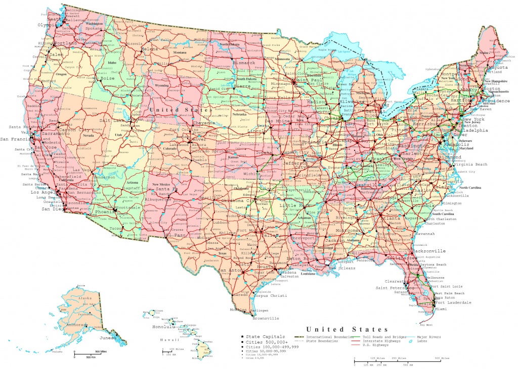 United States Printable Map - Free Printable Labeled Map Of The United States