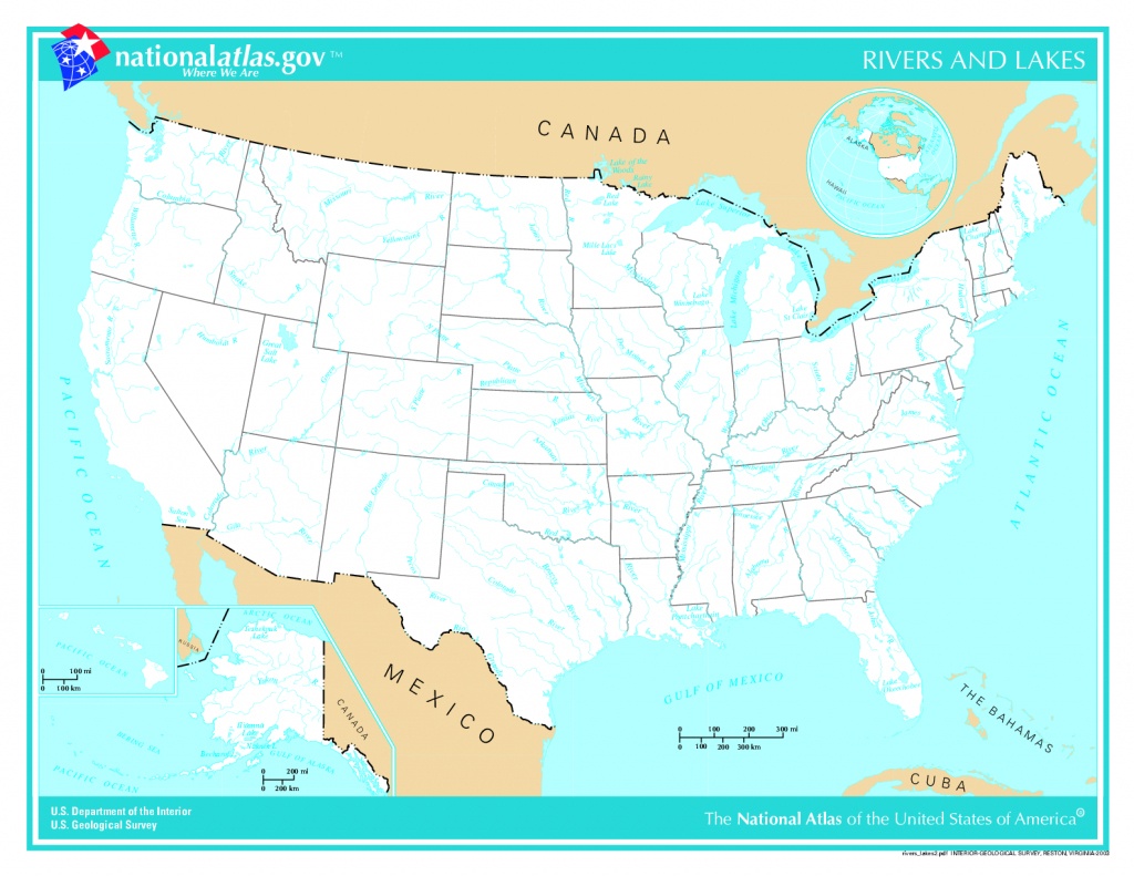 United States River Maps - Lgq - Us Rivers Map Printable