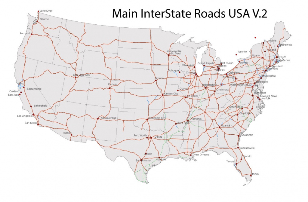 United States Road Map Free And Travel Information | Download Free - United States Road Map Printable