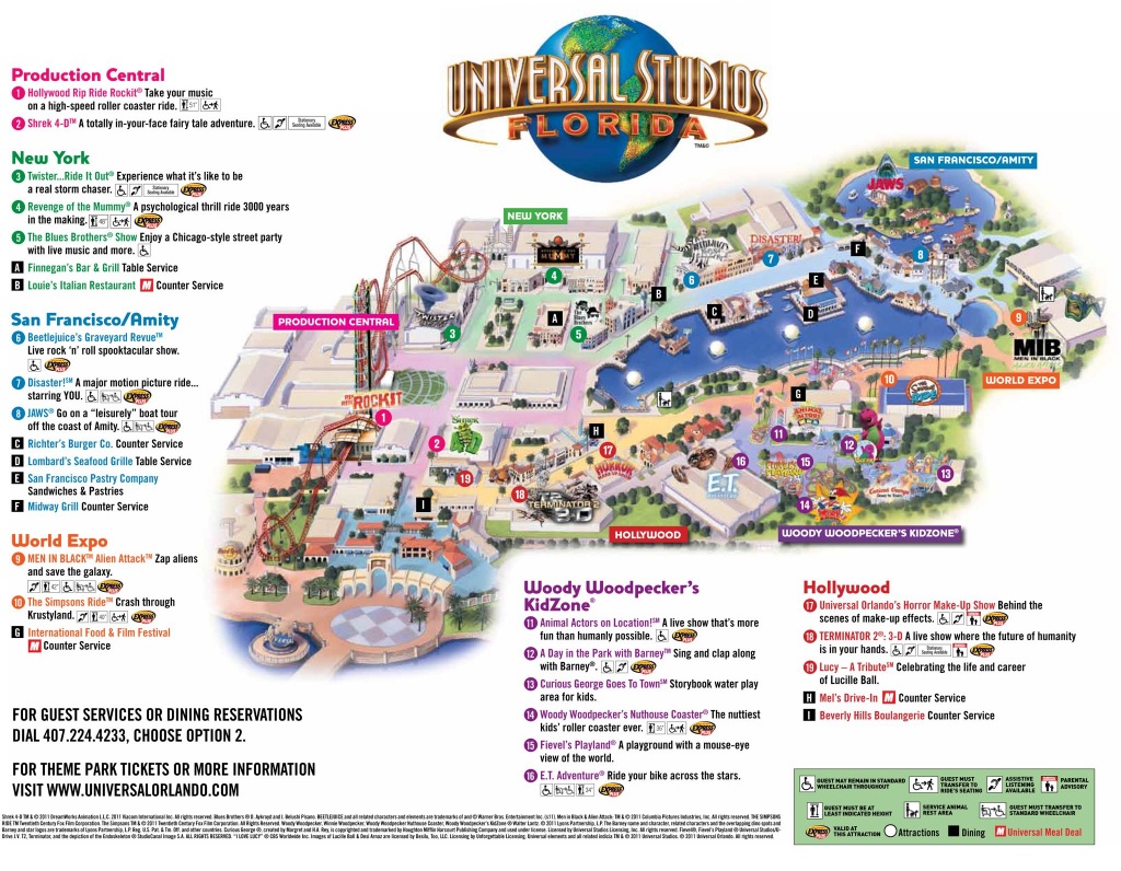 Universal Park Map | Florida Visit Ideas | Universal Studios Florida - Orlando Florida Attractions Map