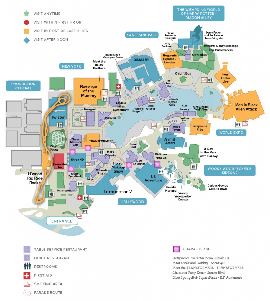 Universal &amp;amp; Seaworld Orlando Touring Plans - Orlando Florida Theme Parks Map