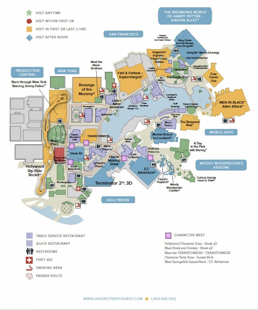 Universal Studios Floridatm General Map | Orlando 2018 (Wdw + Hp - Map Of Universal Studios Florida Hotels