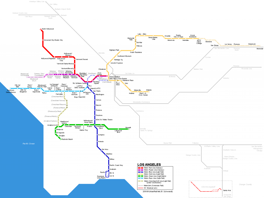 Urbanrail &amp;gt; America &amp;gt; Usa &amp;gt; California &amp;gt; Los Angeles - Metro - California Train Map
