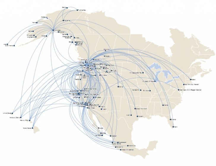 Alaska Airlines Printable Route Map