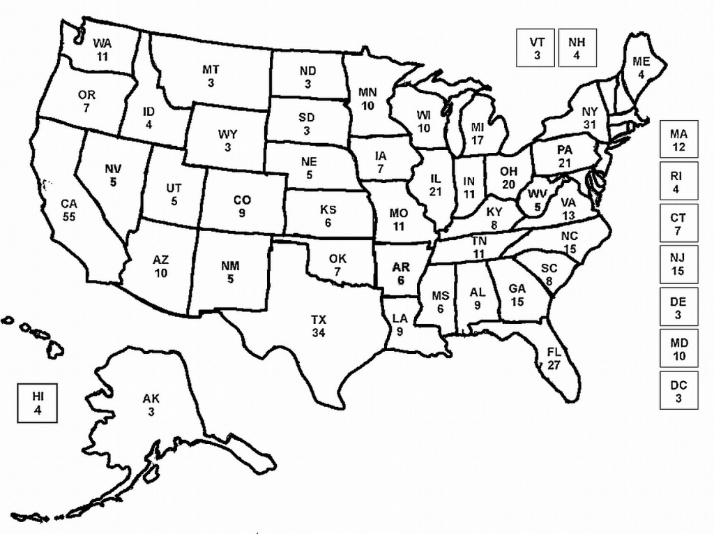 Us Electoral Map Blank Large Cdoovision Com Best Maps With Road - Blank Electoral College Map 2016 Printable