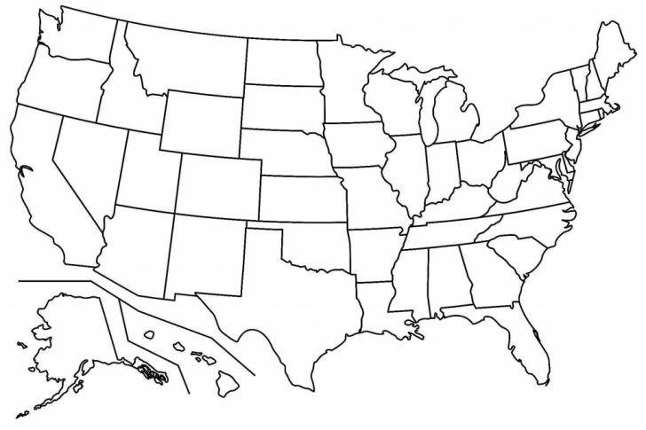 United States Map Of States Printable