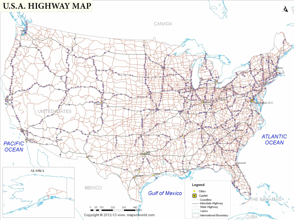 Usa Interstate Highways Map Valid Us With Highway System Printable - Printable Us Map With Interstate Highways