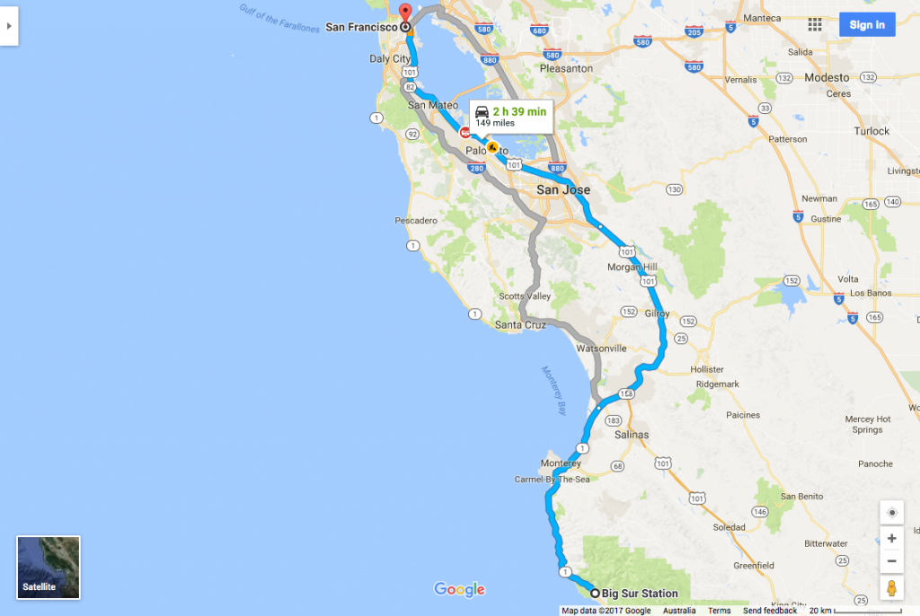 Usa West Coast Road Trip Itinerary: Seattle To San Francisco | Just - Seattle To California Road Trip Map