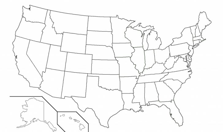 Map Of United States Without State Names Printable