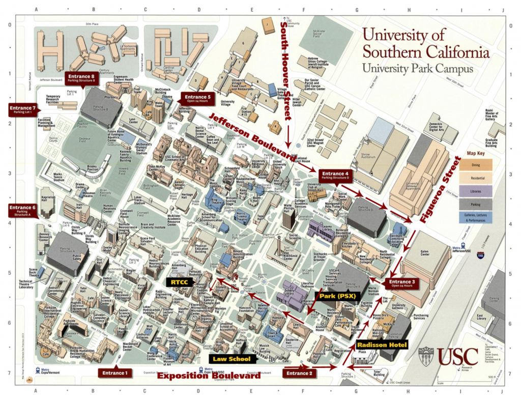 Usc Campus Map – Goletapublishing - Usc Campus Map Printable