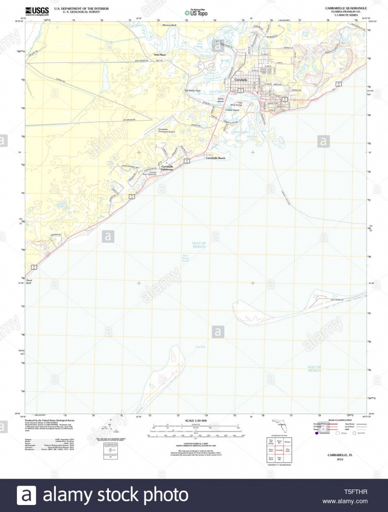 Usgs Topo Map Florida Fl Carrabelle 20120706 Tm Restoration Stock - Carrabelle Florida Map