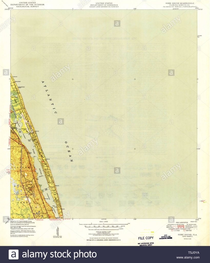 Usgs Topo Map Florida Fl Hobe Sound 346641 1949 24000 Restoration - Hobe Sound Florida Map