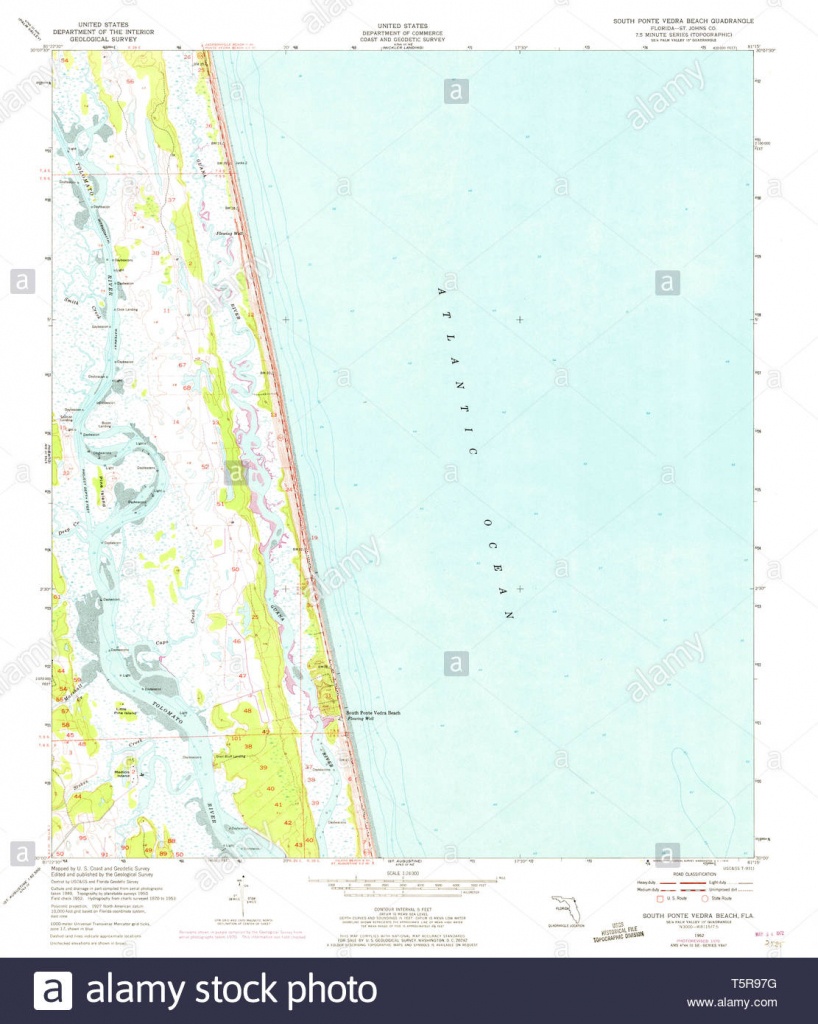 Usgs Topo Map Florida Fl South Ponte Vedra Beach 348582 1952 24000 - Ponte Vedra Florida Map