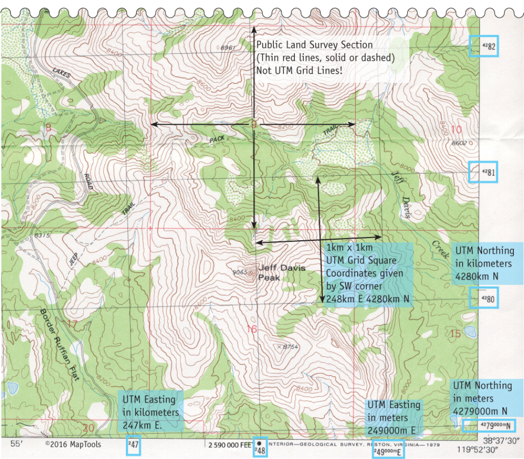 Utm Coordinates On Usgs Topographic Maps - Printable Usgs Maps