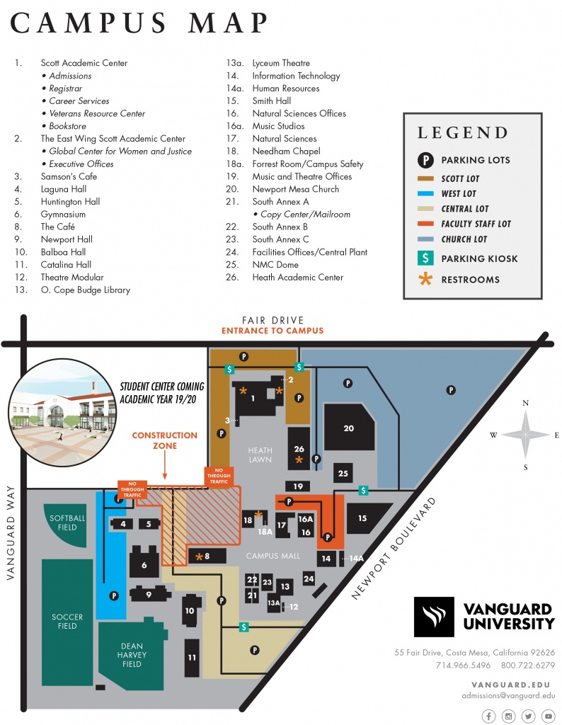 Vanguard University - Map &amp;amp; Location - California Institute Of The Arts Campus Map