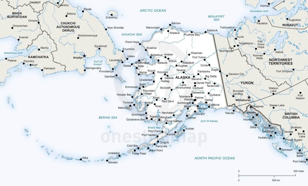Vector Map Of Alaska Political | One Stop Map - Printable Map Of Alaska