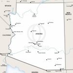 Vector Map Of Arizona Political | One Stop Map   Printable Map Of Arizona