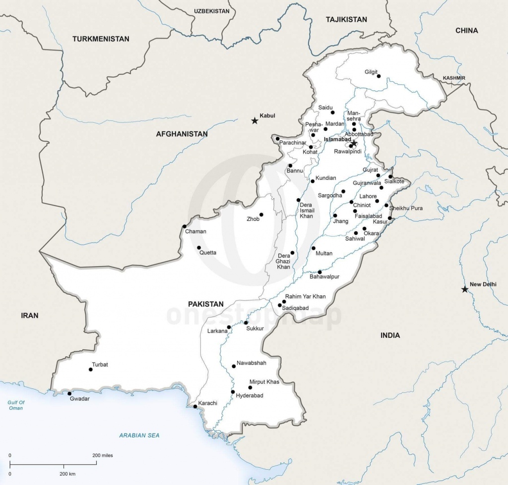 Vector Map Of Pakistan Political | One Stop Map - Printable Map Of Pakistan