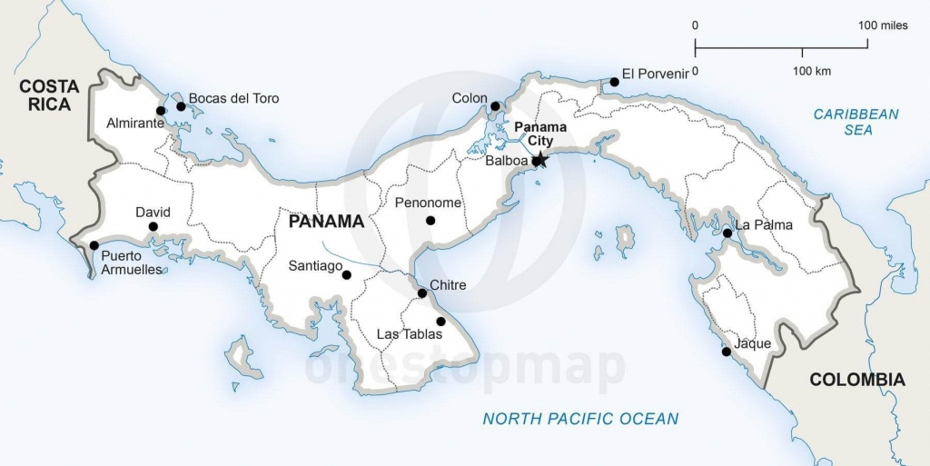 Vector Map Of Panama Political | One Stop Map - Printable Map Of Panama