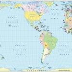 Vector World Political Map In The Eckert Iv Projection Us Centric In   Small World Map Printable