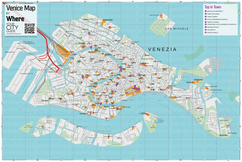 Venice City Map - Free Download In Printable Version | Where Venice - Venice City Map Printable