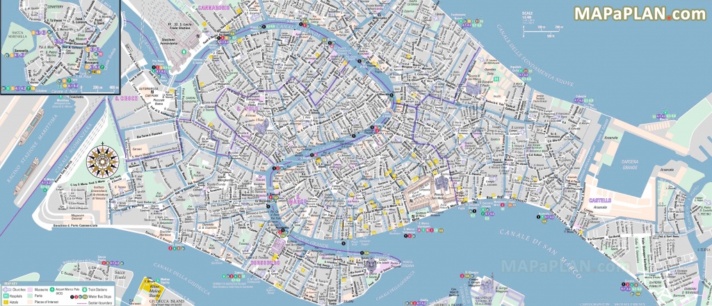 Venice Maps - Top Tourist Attractions - Free, Printable City Street Map - Venice City Map Printable