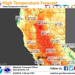 Very Warm Weather Across Interior Northern California This Weekend   Northern California Weather Map