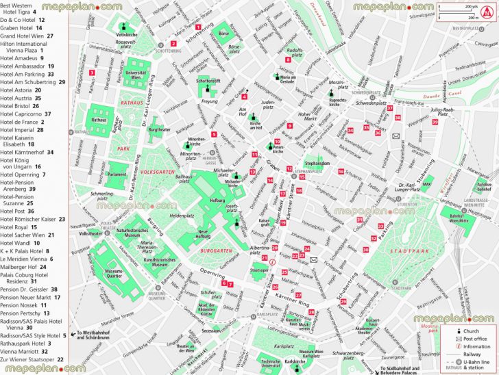 Vienna City Map Printable