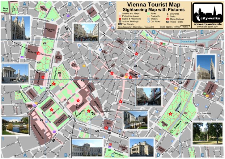 Vienna Tourist Map Printable