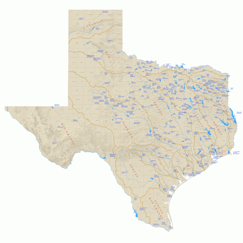 View All Texas Lakes &amp;amp; Reservoirs | Texas Water Development Board - Texas Creeks And Rivers Map