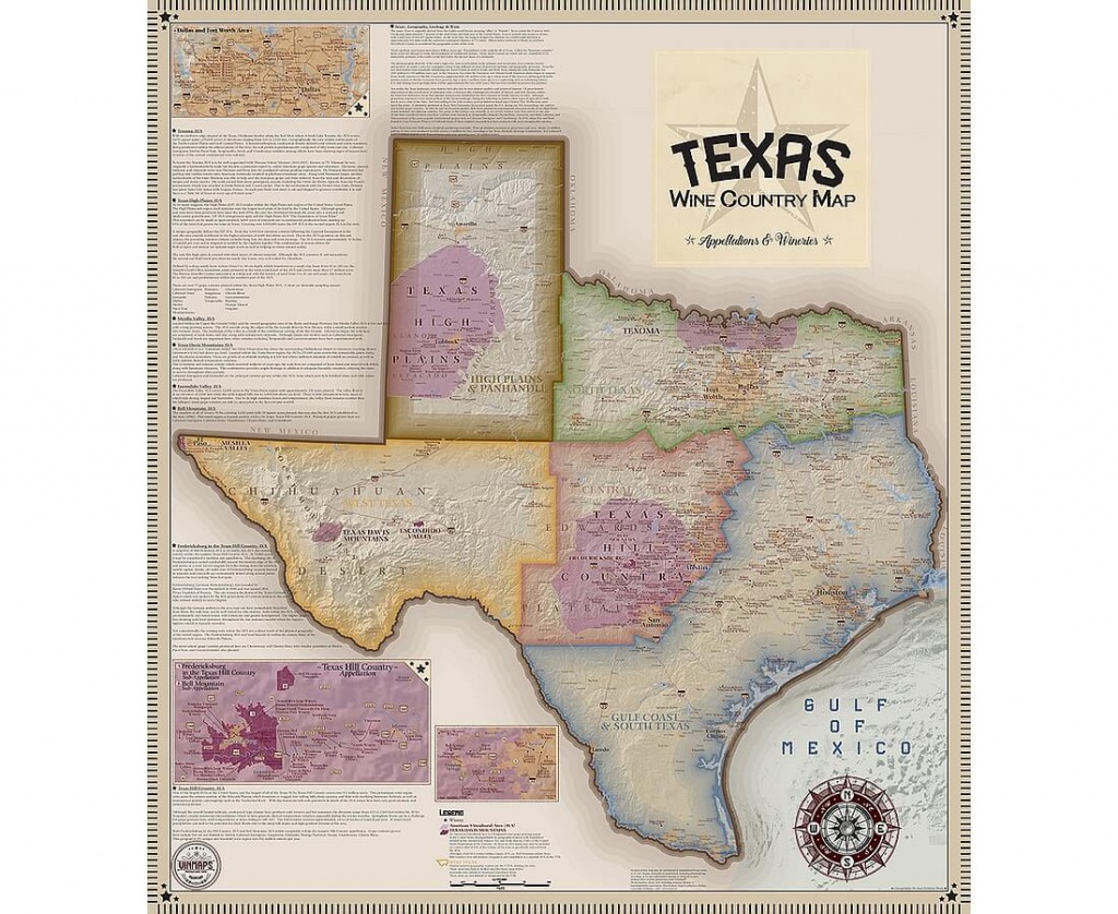 Vinmaps Texas Wine Country Map, Appellations &amp; Wineries Review - Texas Hill Country Wineries Map