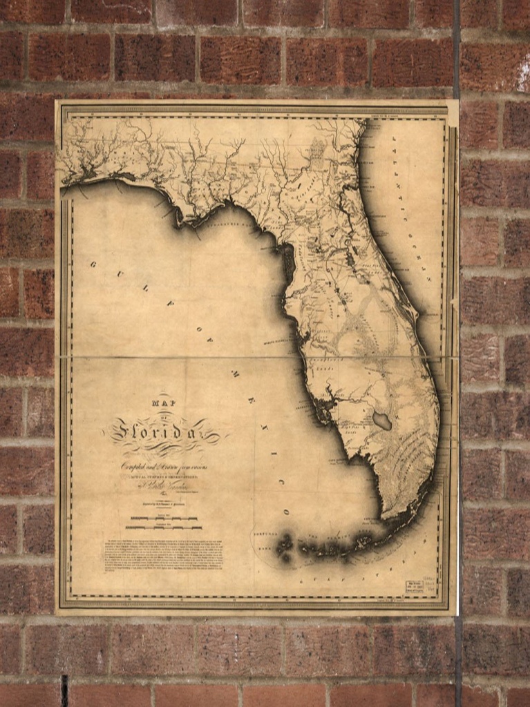 Vintage Florida Print, Aerial Florida Photo, Vintage Fl Pic, Old - Old Florida Maps Prints
