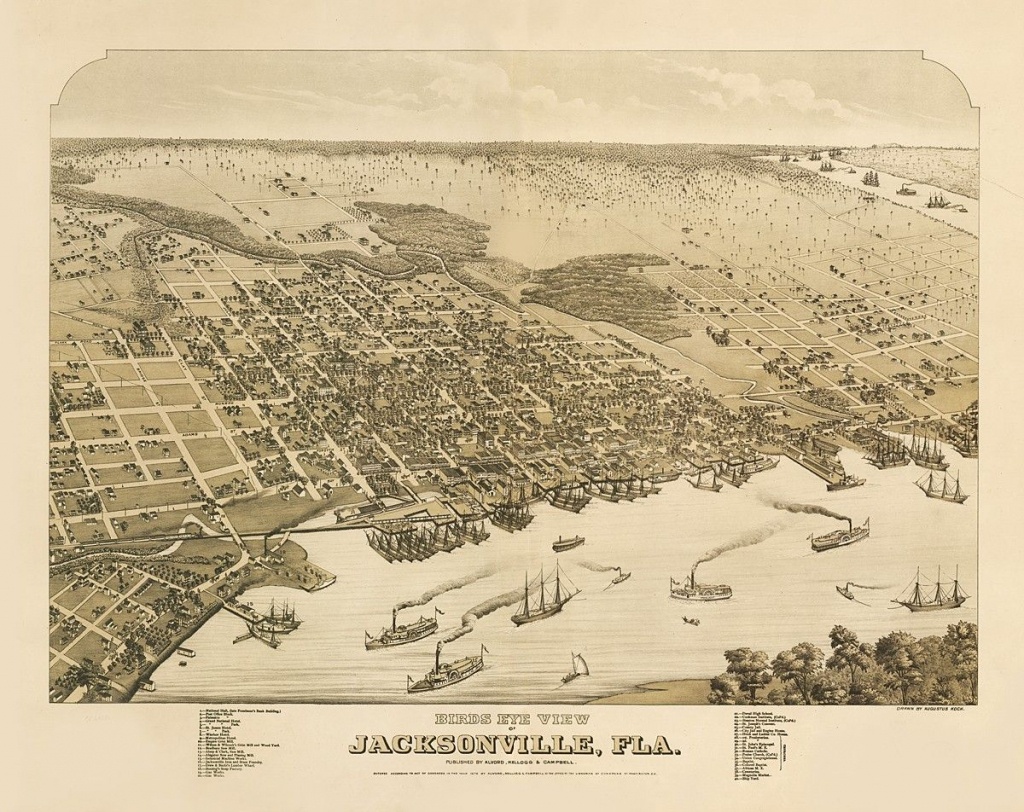 Vintage Map - Jacksonville, Florida 1876 | Chelsea&amp;#039;s Things | Map Of - Old Maps Of Jacksonville Florida