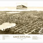 Vintage Map Of Lake City, Florida 1885   Ted's Vintage Art   Map Of Lake City Florida And Surrounding Area