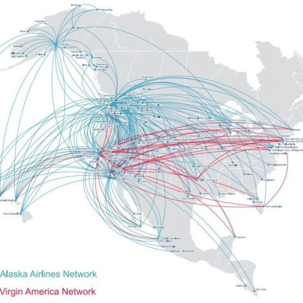 Virgin America Route Map What We Know About Alaska S Plan To Take Over - Alaska Airlines Printable Route Map
